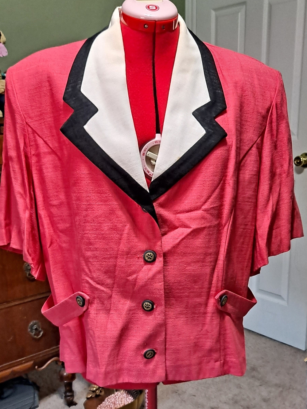 Vintage Perceptions by Irene B. Coral Pink Knit Top
